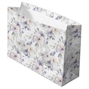 Schöne lila Elfenbein-Lavendel-Blumen Brautdusche Große Geschenktüte
