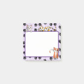 Schöne Lila Farbe mit Pfoten niedliche Kätzchen 3" Post-it Klebezettel (Vorderseite)