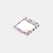 Schöne Lila Farbe mit Pfoten niedliche Kätzchen 3" Post-it Klebezettel (angewinkelt)