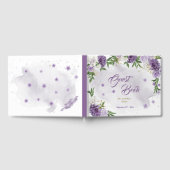schöne, lila Farbtöne Blume Grün Gästebuch (Voll)