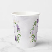 schöne, lila Farbtöne Blume Grün Pappbecher