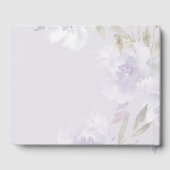 Schöne Lila Flora Mis Quince Quinceanera Gästebuch (Rückseite)