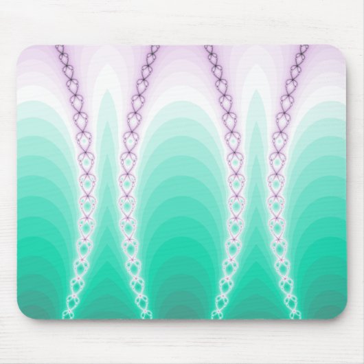 Schöne Lila, grüne Fraktal-Kette Mousepad (Vorne)