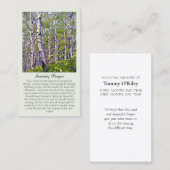 Schöne Lila Grünen Gebetskarte Visitenkarte (Vorne/Hinten)