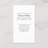 Schöne Lila Grünen Gebetskarte Visitenkarte (Rückseite)