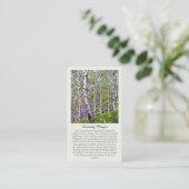 Schöne Lila Grünen Gebetskarte Visitenkarte (Stehend Vorderseite)