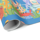 Schöne LILA Haarbietung im Meer Geschenkpapier (Rolleneckpunkt)