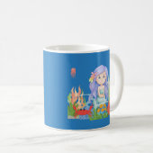 Schöne LILA Haarbietung im Meer Kaffeetasse (VorderseiteRechts)