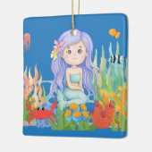 Schöne LILA Haarbietung im Meer Keramikornament (Links)