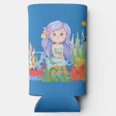 Schöne LILA Haarbietung im Meer Selters Dosenkühler (Rückseite)