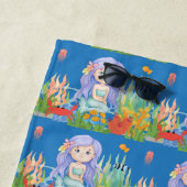 Schöne LILA Haarbietung im Meer Strandtuch (Beispiel)