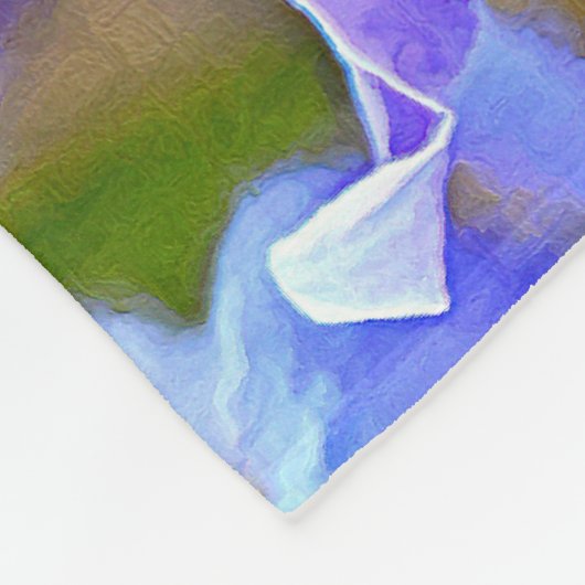 Schöne Lila Iren im Mai Fleecedecke (Ecke)