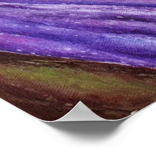 Schöne Lila Iris Art Printing Poster (Ecke)