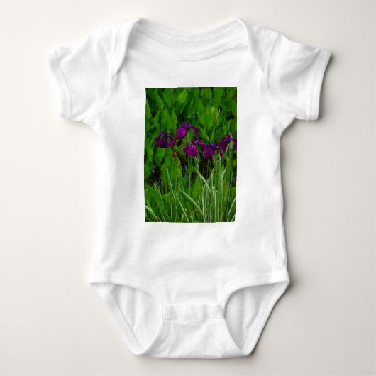 Schöne Lila Iris Baby Strampler (Vorderseite)