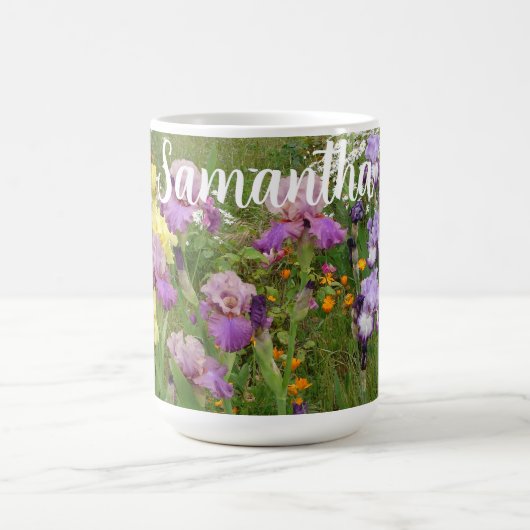 Schöne Lila Iris Blume Blumengarten Frauen Kaffeetasse (Mittel)