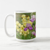 Schöne Lila Iris Blume Blumengarten Frauen Kaffeetasse (Links)
