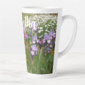 Schöne Lila Iris Blume Blumengarten Frauen Milchtasse (Rechts)