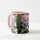 Schöne Lila Iris Blume Blumenkohl Liebe Tasse (Vorderseite Links)