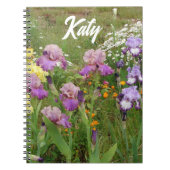 Schöne Lila Iris-Blume Blüte individuell anpassbar Notizblock (Vorderseite)