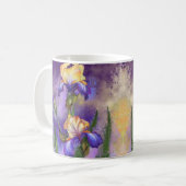 Schöne Lila Iris Blume Kaffee Tasse - Malerei (Vorderseite Links)