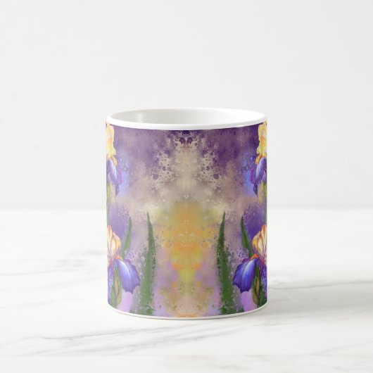 Schöne Lila Iris Blume Kaffee Tasse - Malerei (Mittel)