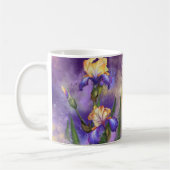Schöne Lila Iris Blume Kaffee Tasse - Malerei (Links)