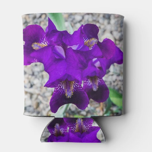 Schöne lila Iris Dosenkühler (Rückseite)