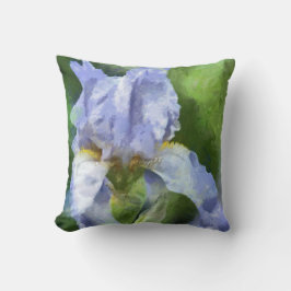 Schöne lila Iris gemaltes Throw-Kissen Kissen