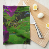 Schöne Lila Iris Geschirrtuch (Viertel Falte)