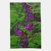 Schöne Lila Iris Geschirrtuch (Vertikal)