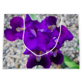 Schöne lila Iris Große Geschenktüte (Vorderseite)
