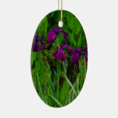 Schöne Lila Iris Keramik Ornament (Rechts)