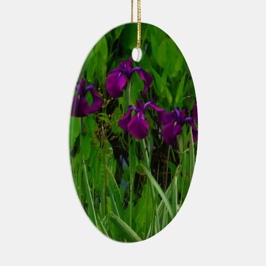 Schöne Lila Iris Keramik Ornament (Rechts)