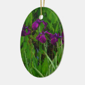 Schöne Lila Iris Keramik Ornament (Links)