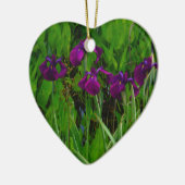 Schöne Lila Iris Keramik Ornament (Links)