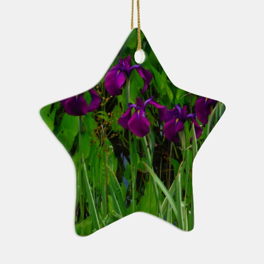 Schöne Lila Iris Keramik Ornament (Rechts)