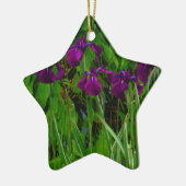 Schöne Lila Iris Keramik Ornament (Links)