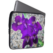 Schöne lila Iris Laptopschutzhülle (Vorne Rechts)