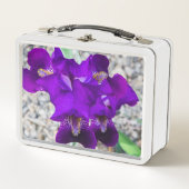 Schöne lila Iris Metall Brotdose (Vorderseite)