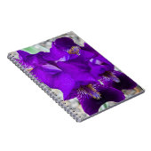 Schöne lila Iris Notizblock (Rechte Seite)