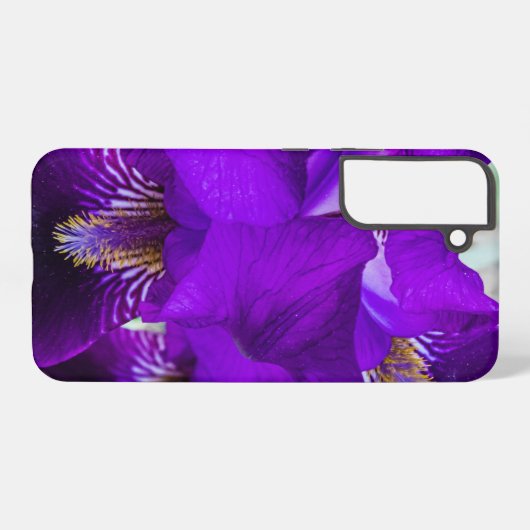 Schöne lila Iris Samsung Galaxy Hülle (Rückseite (Horizontal))