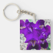 Schöne lila Iris Schlüsselanhänger (Vorderseite)