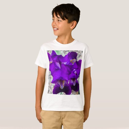 Schöne lila Iris T-Shirt (Vorne ganz)