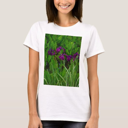 Schöne Lila Iris T-Shirt (Vorderseite)