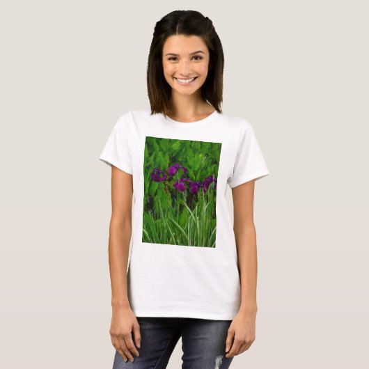 Schöne Lila Iris T-Shirt (Vorne ganz)
