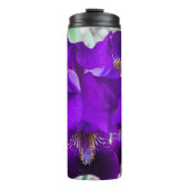 Schöne lila Iris Thermosbecher (Vorderseite)