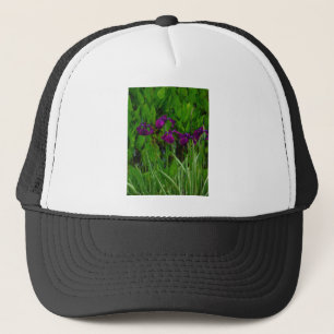 Schöne Lila Iris Truckerkappe