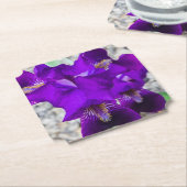Schöne lila Iris Untersetzer (angewinkelt)
