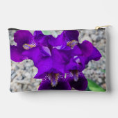 Schöne lila Iris Zubehörtasche (Rückseite)