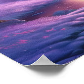 Schöne Lila Kulisse für eine Winternacht Poster (Ecke)